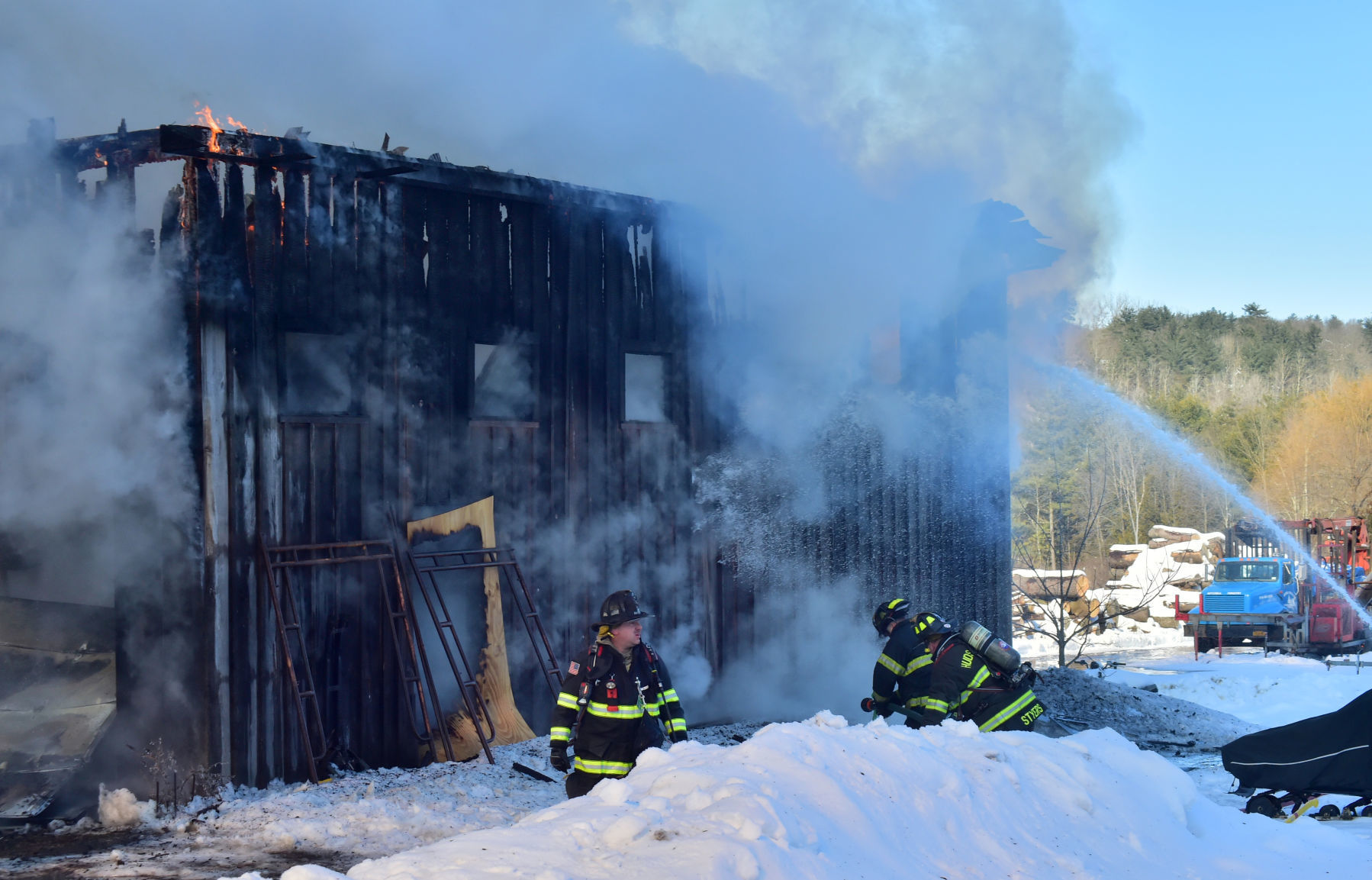 Logging business fire